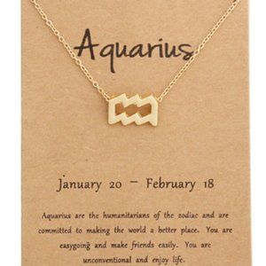 Aquarius Zodiac Horoscope Pendant